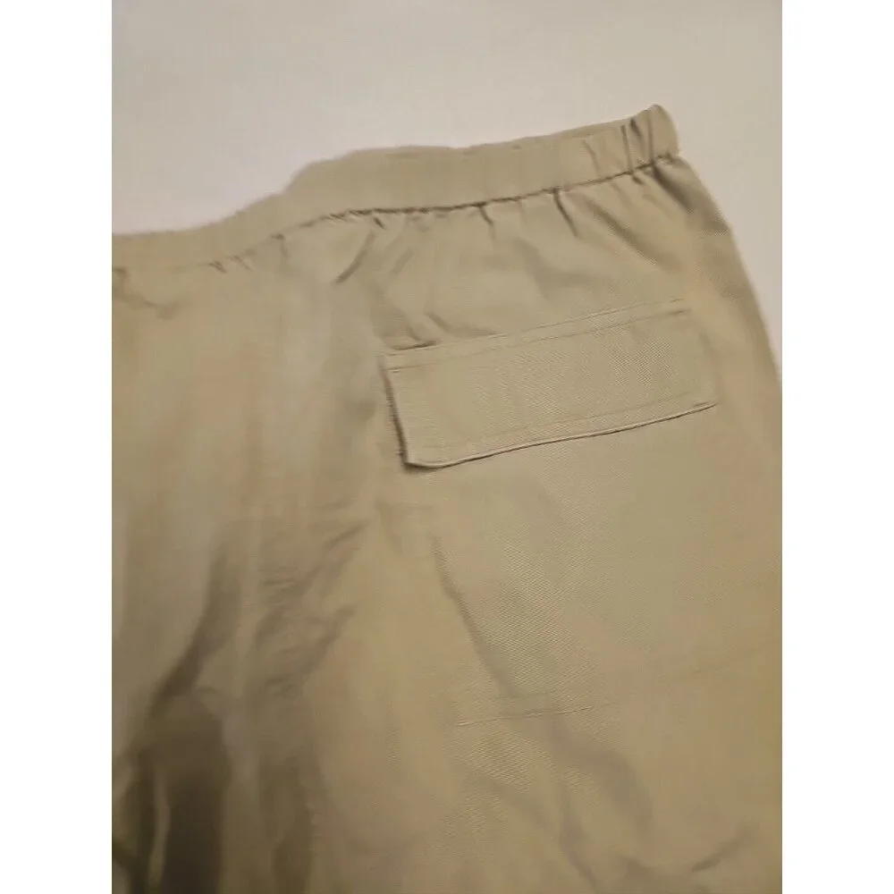 Eddie Bauer‎ Khaki Cargo Skirt size S Women Tan Pockets Neutral Minimalist